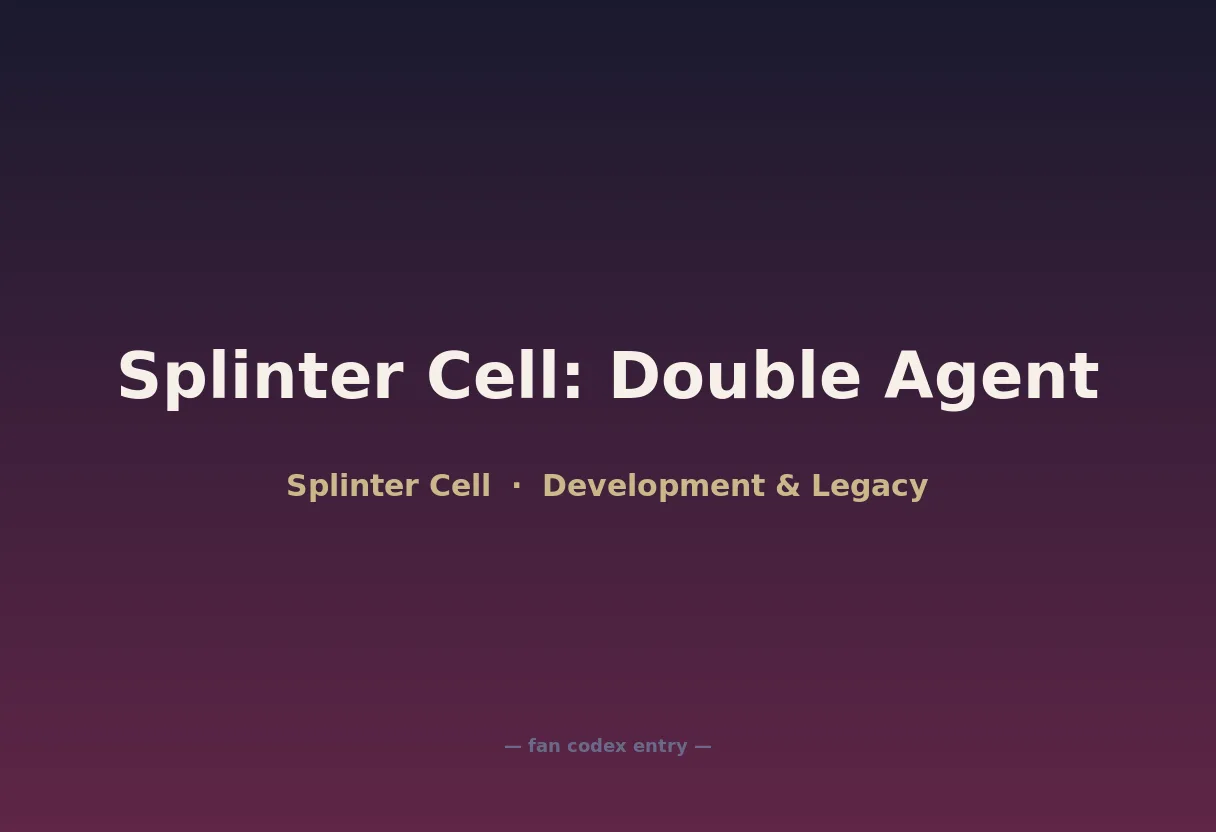 Splinter Cell: Double Agent