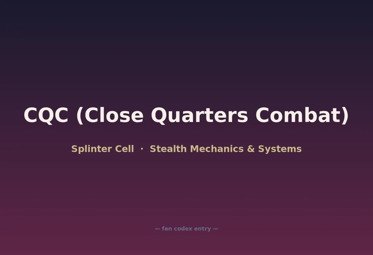 CQC (Close Quarters Combat)